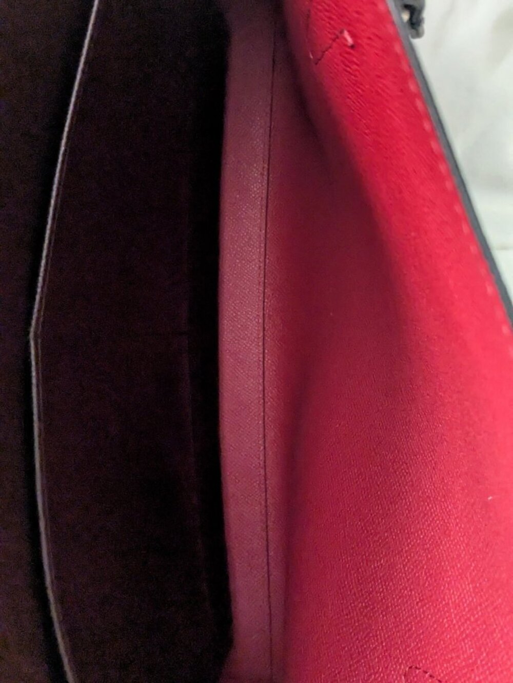 Coach Tatum Carryall Tote Work Bag Black Red Inside Pebble Double Leather C4078 - Picture 12 of 16